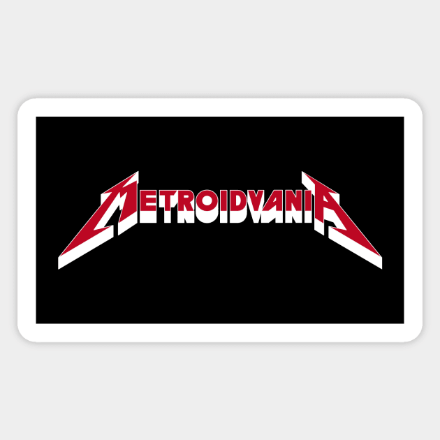 Metroidvania (red ver.) Sticker by refritomix